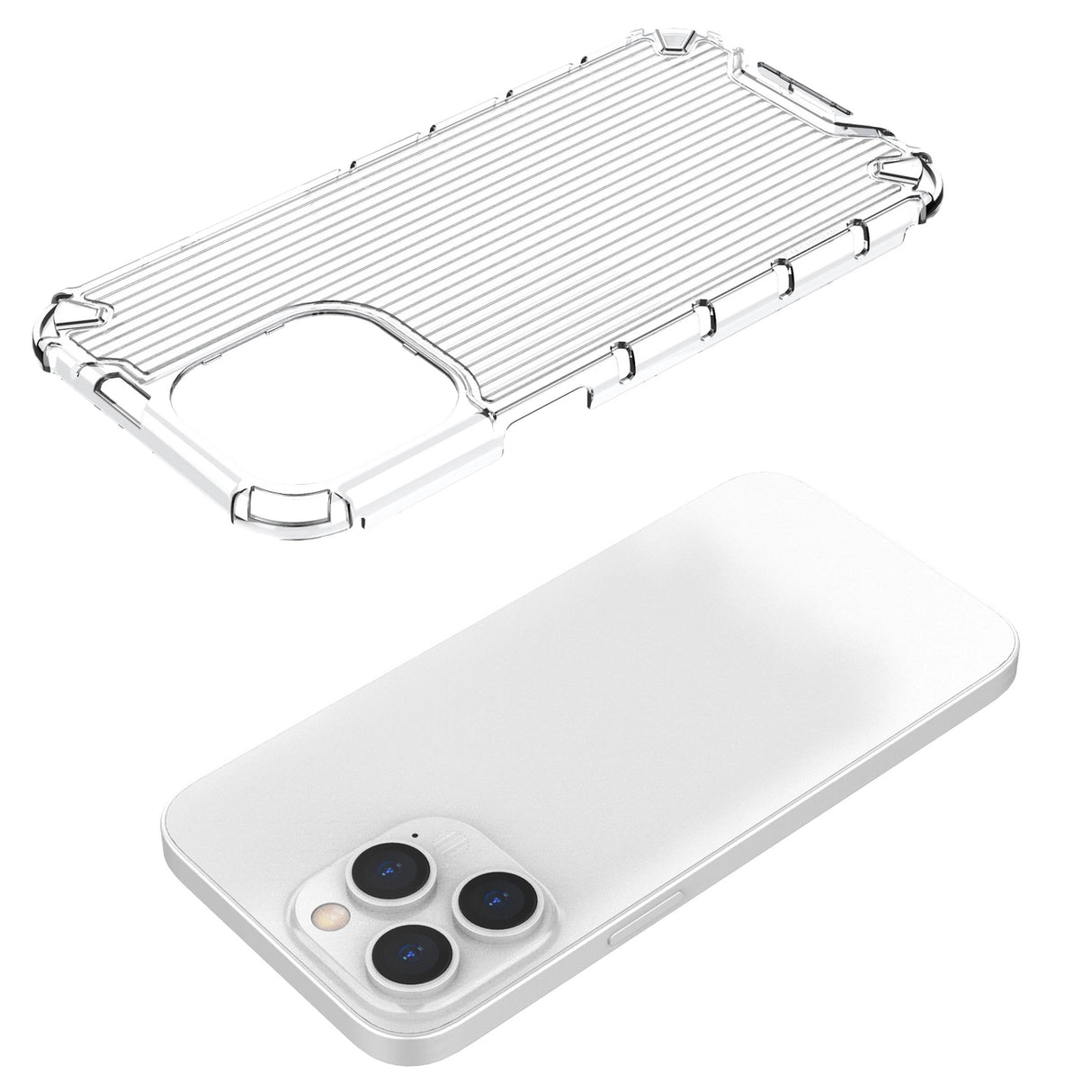 Ombre Protect Case for iPhone 13 Pro Max lyserød og blå pansret sag