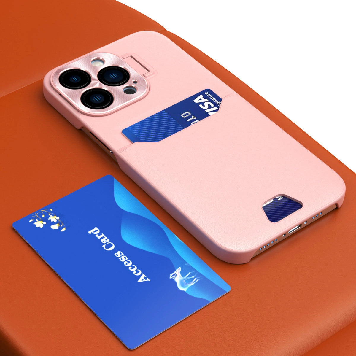 Læder Stand Case til Samsung Galaxy S23 Card Wallet Cover med Stand Pink