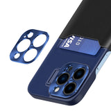Læder Stand Case til Samsung Galaxy S23 cover kort tegnebog med stand blå