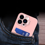 Læder Stand Case til iPhone 14 Plus Card Wallet Cover med Stand Pink