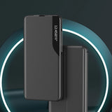 Eco læder View Case case til Samsung Galaxy S23 + med en flip stand rød