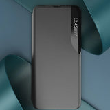 Eco læder View Case case til Samsung Galaxy S23 + med en flip stand sort
