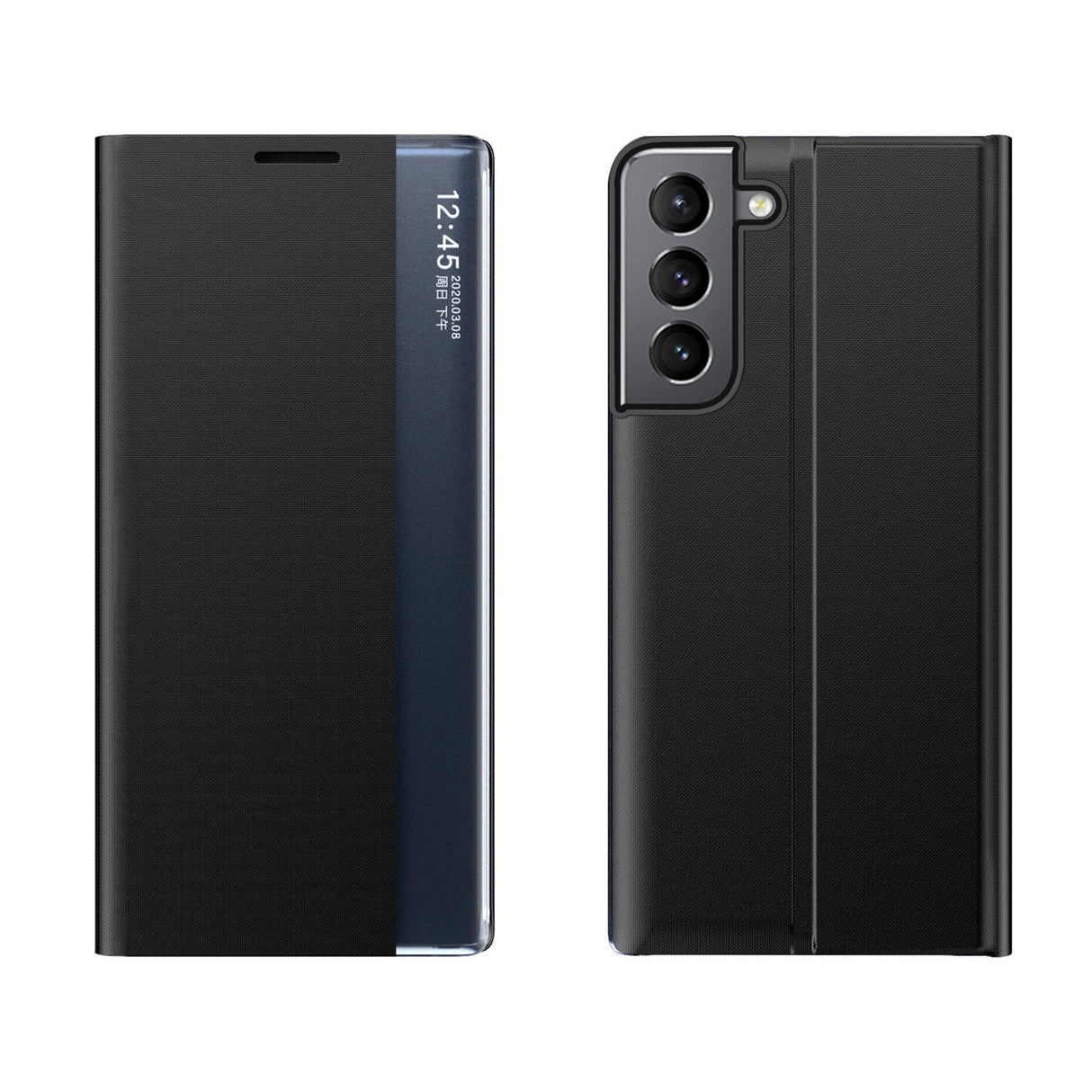 Ny Sleep Case til Samsung Galaxy A14 cover med flip stand sort