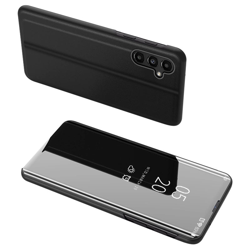 Clear View Case cover til Samsung Galaxy A14 flip cover sort