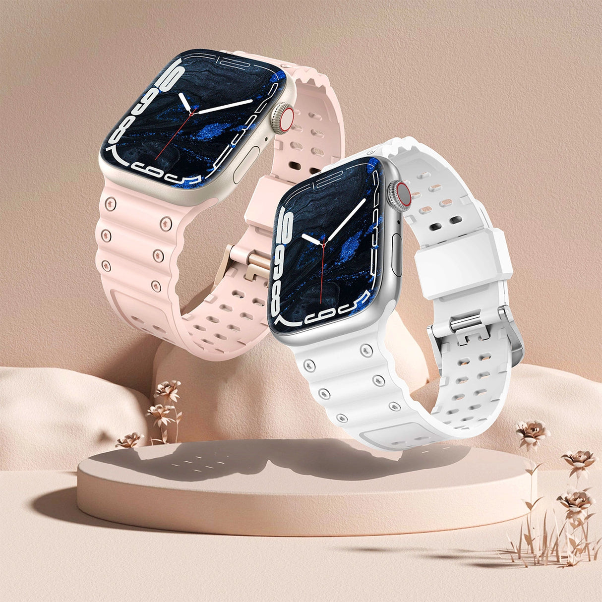 Strap Triple Protection til Apple Watch 38 / 40 / 41 mm band armbånd - beige