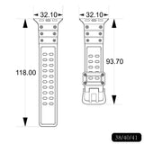 Strap Triple Protection til Apple Watch 38 / 40 / 41 mm band armbånd - gennemsigtig