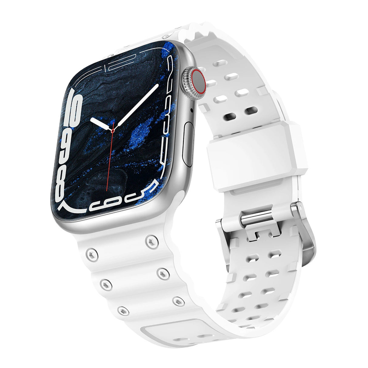 Strap Triple Protection til Apple Watch 42 / 44 / 45 / 49 mm band armbånd - hvid
