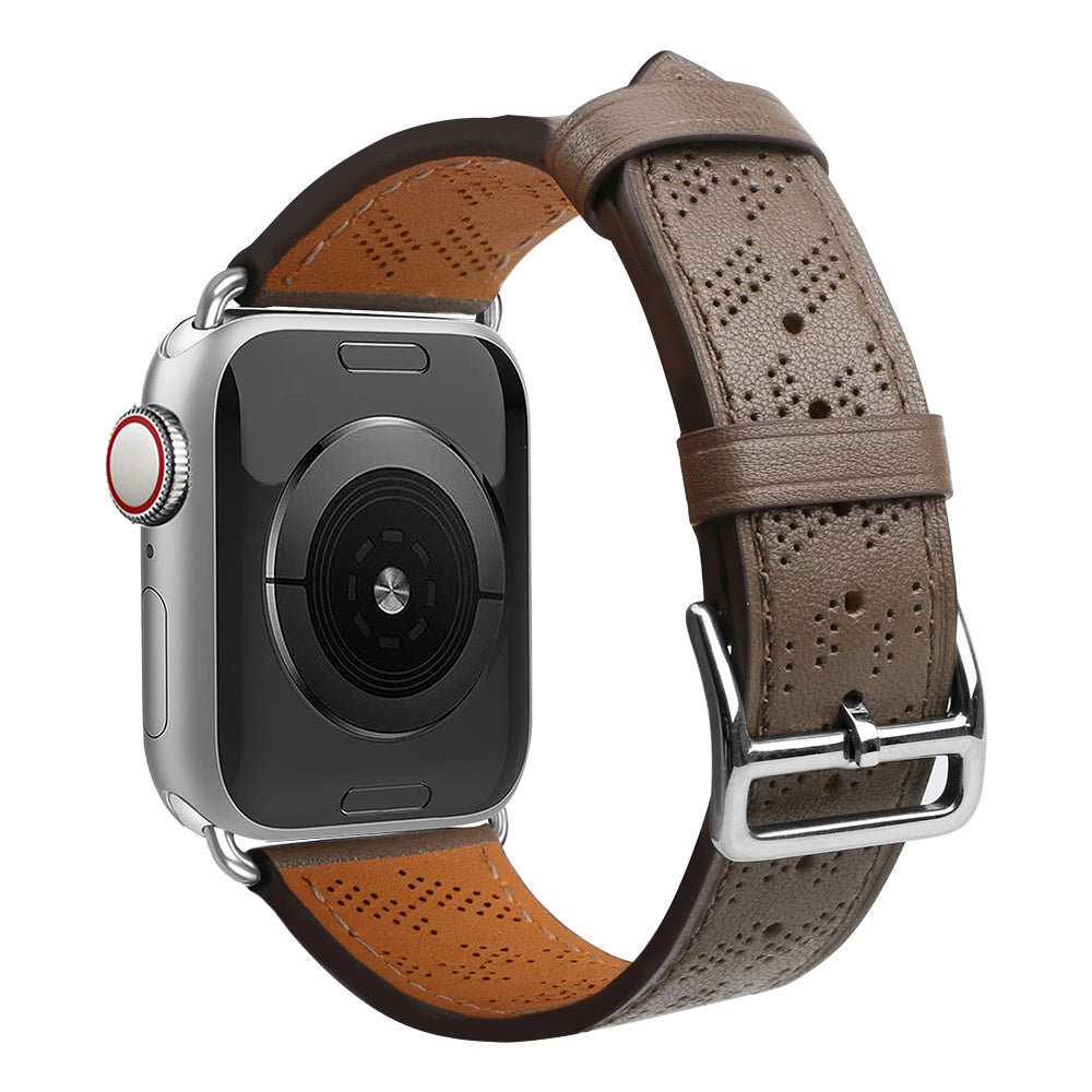 Strap læder til Apple Watch 38 / 40 / 41 mm band armbånd - mørkbrun