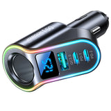 Joyroom hurtigbiloplader 4in1 USB-A QC3.0 / 2xUSB-C PD 150W sort (JR-CL21)