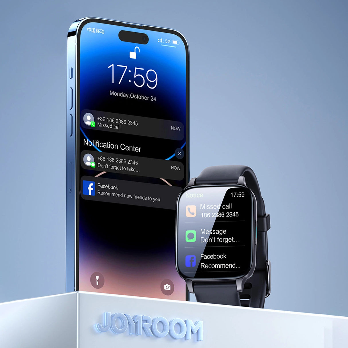 Joyroom Fit-Life JR-FT3 Pro smartwatch med svarfunktion / Bluetooth 5.1 / IP68 beskyttelse - grå
