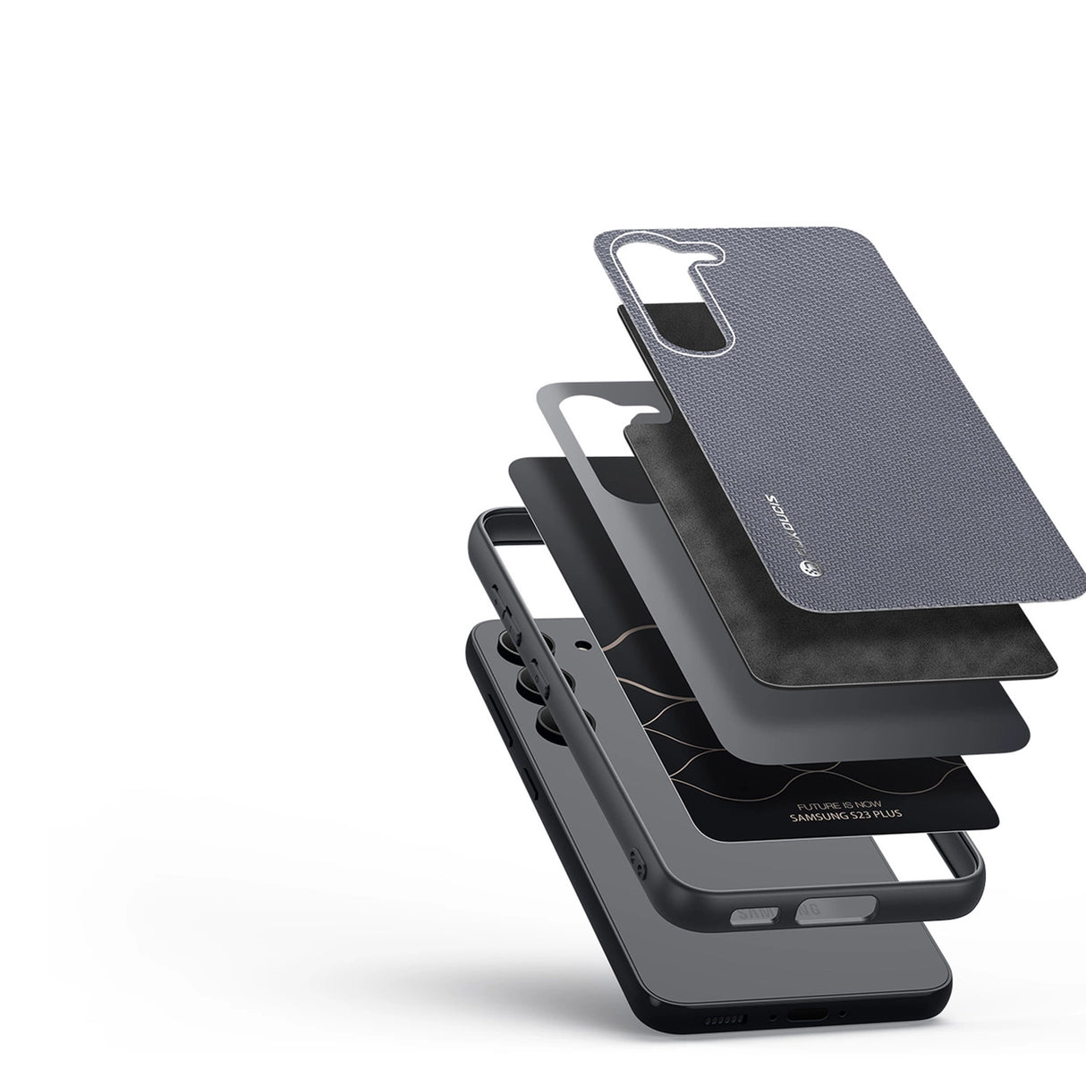 Dux Ducis Fino case Samsung Galaxy S23+ cover med silikon ramme grå