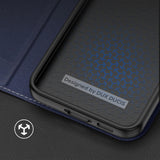 Dux Ducis Skin X2 case Samsung Galaxy S23+ flip case tegnebog stativ blå