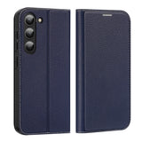 Dux Ducis Skin X2 case Samsung Galaxy S23+ flip case tegnebog stativ blå