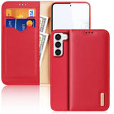 Dux Ducis Hivo case Samsung Galaxy S23+ flip cover wallet stand RFID blokering rød