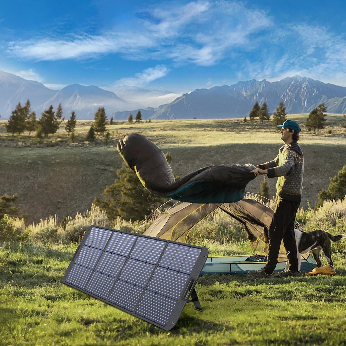 Choetech SC011 soloplader 200W bærbar solpanel - sort