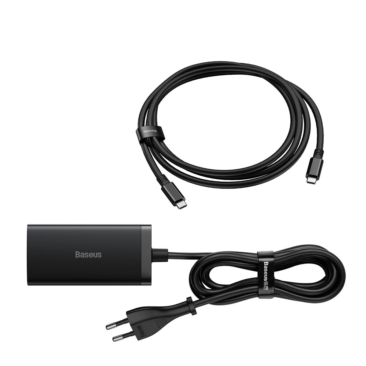 Baseus hurtigoplader GaN5 Pro HUB HDMI 2 x USB-C / USB-A / HDMI 4K 30Hz 1,5m sort + USB-C kabel - USB-C 100W 40Gb / s (USB4) 1m (CCGP110201)