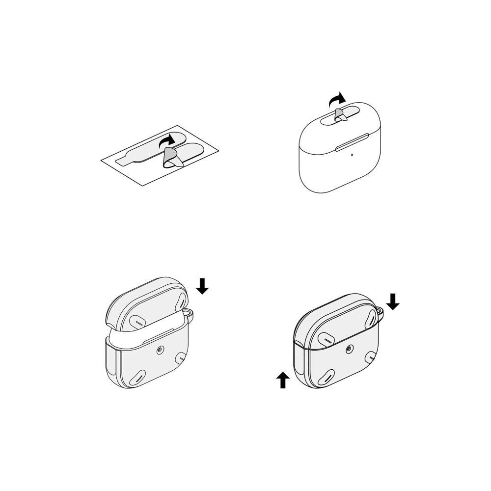 Ringke Onyx-kasse til AirPods Pro 2 pansret hovedtelefonkasse sort