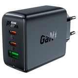 Acefast hurtigoplader GaN (2xUSB-C / USB-A) PPS / PD / QC4+ 65W sort (A41)