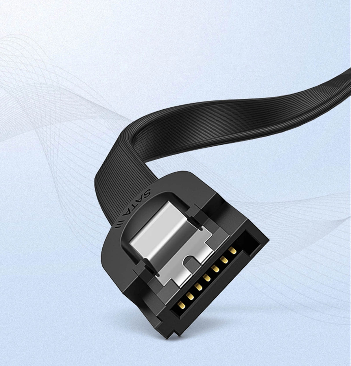 Ugreen vinkel SATA 3.0 kabel 0,5 m sort (US217)