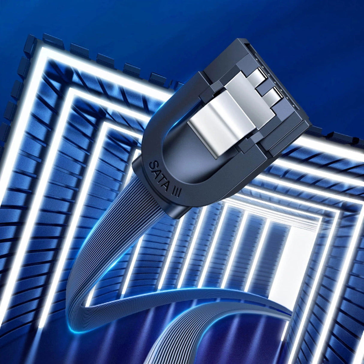 Ugreen vinkel SATA 3.0 kabel 0,5 m sort (US217)