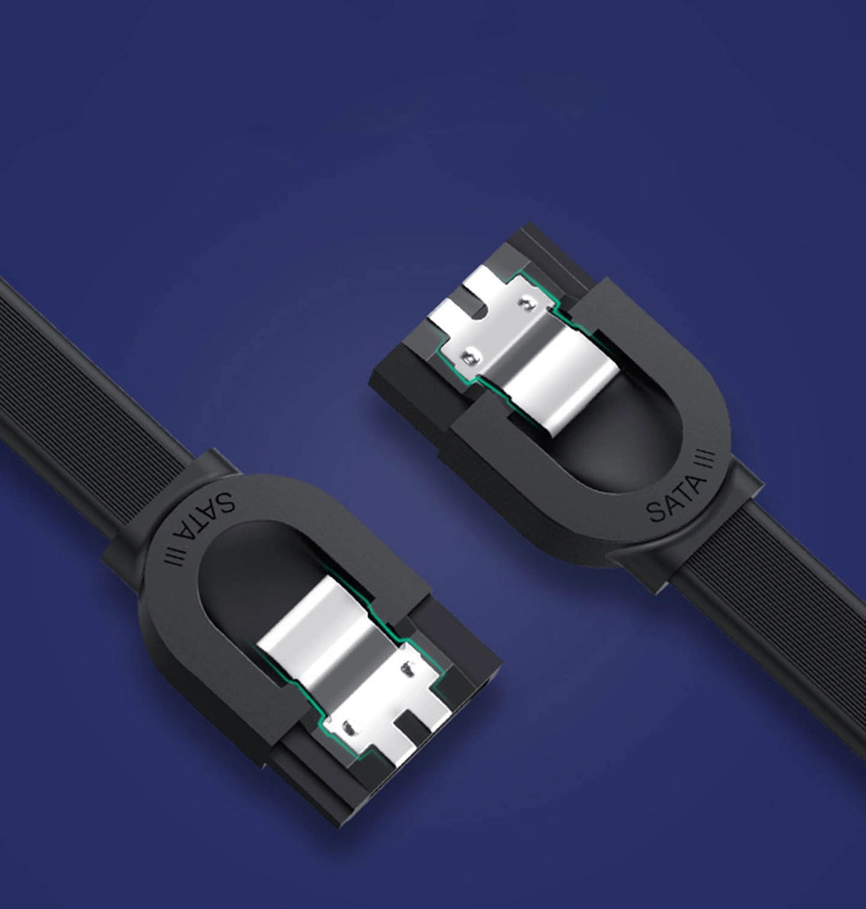 Ugreen SATA 3.0 kabel 0,5m sort (US217)