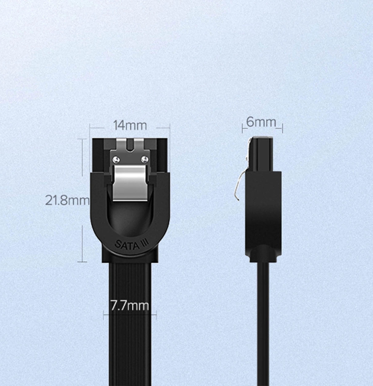 Ugreen SATA 3.0 kabel 0,5m sort (US217)