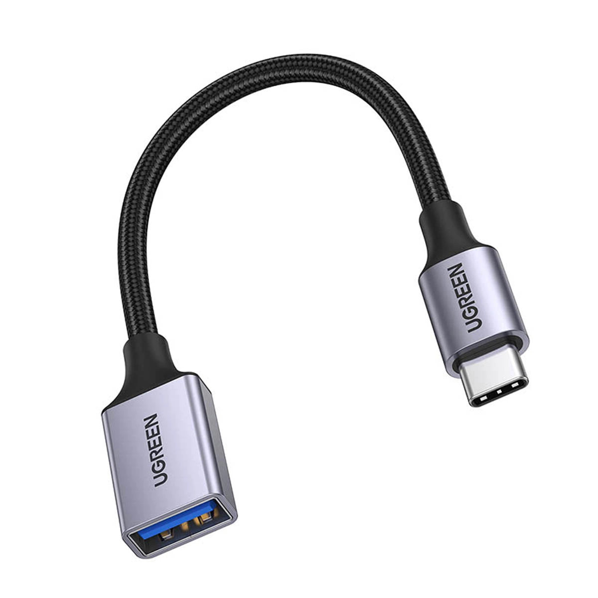Ugreen OTG adapter kabel USB-C (mandlig) - USB-A (kvindelig) 5Gb/s 0,15m sort (US378)