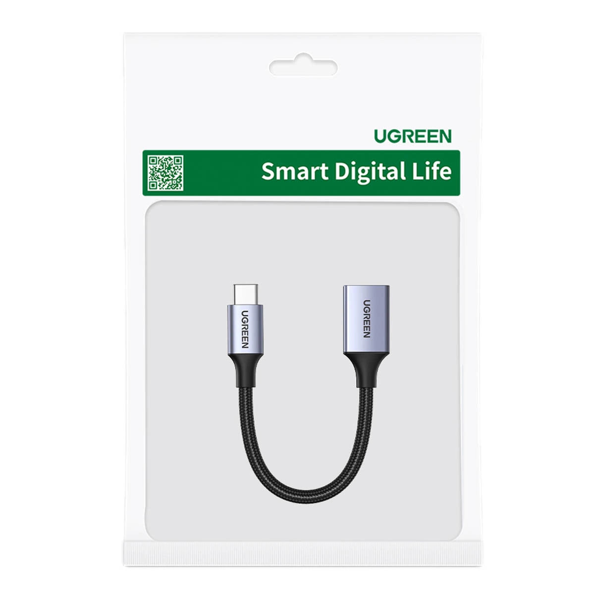 Ugreen OTG adapter kabel USB-C (mandlig) - USB-A (kvindelig) 5Gb/s 0,15m sort (US378)