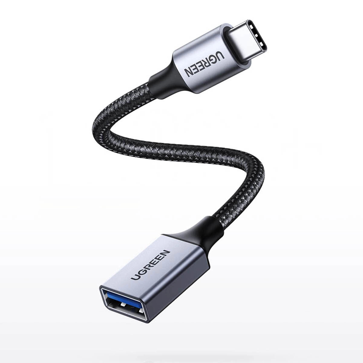 Ugreen OTG adapter kabel USB-C (mandlig) - USB-A (kvindelig) 5Gb/s 0,15m sort (US378)