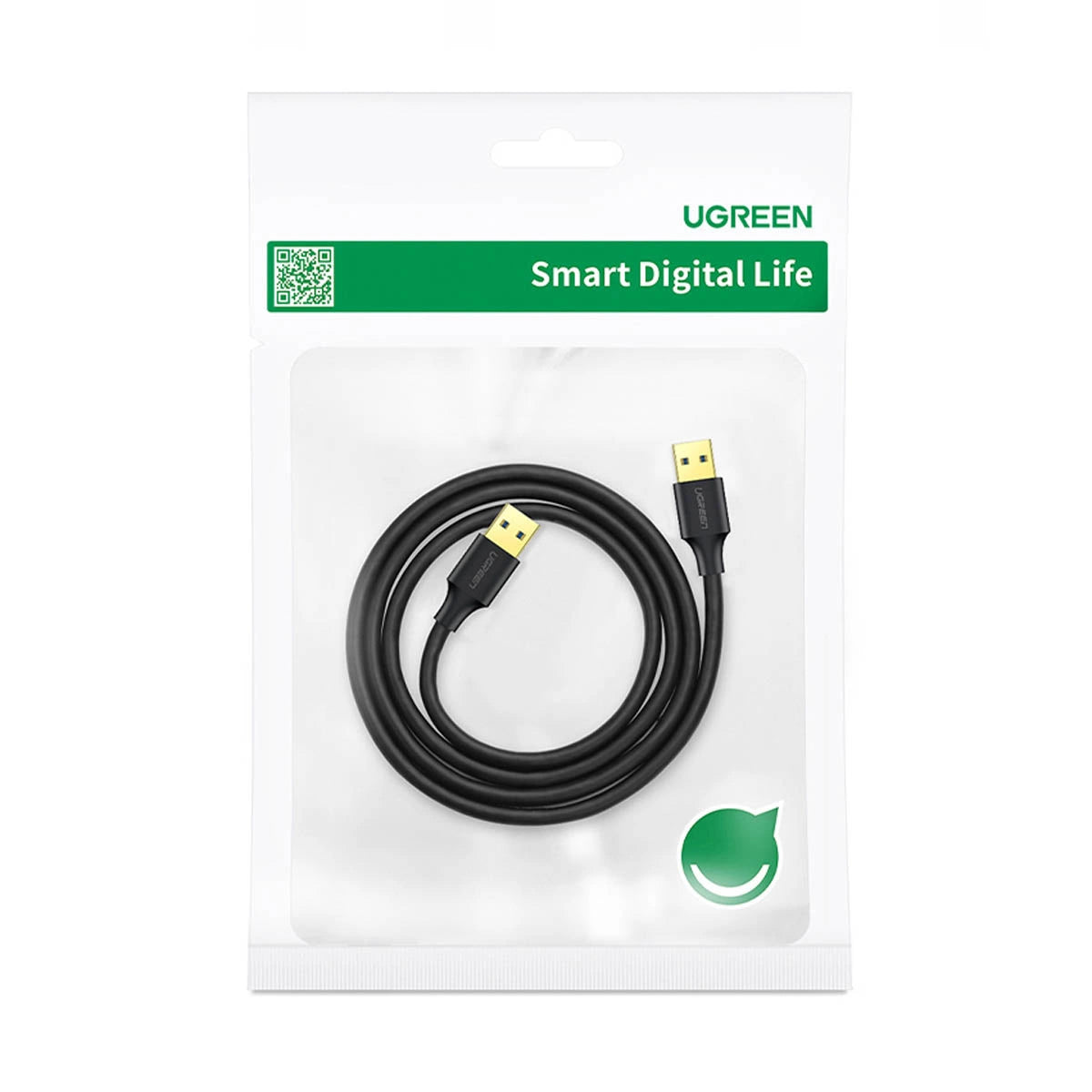 Ugreen US128 10369 USB-A 3.0 / USB-A 3.0 5Gb/s 0,5m kabel - sort