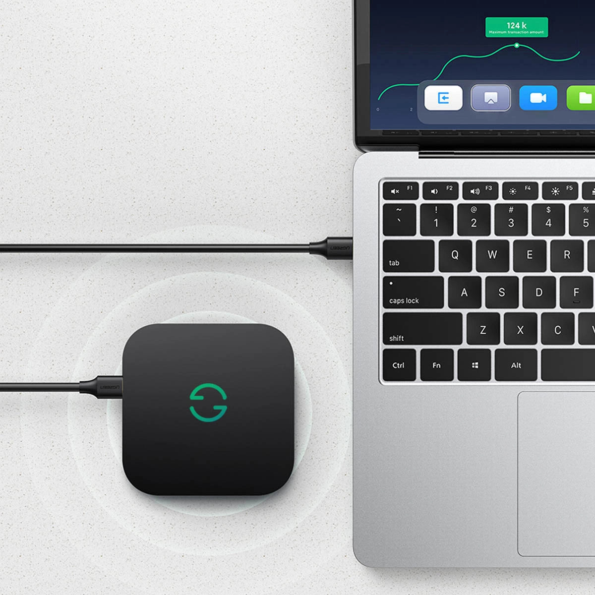 Ugreen US128 10369 USB-A 3.0 / USB-A 3.0 5Gb/s 0,5m kabel - sort