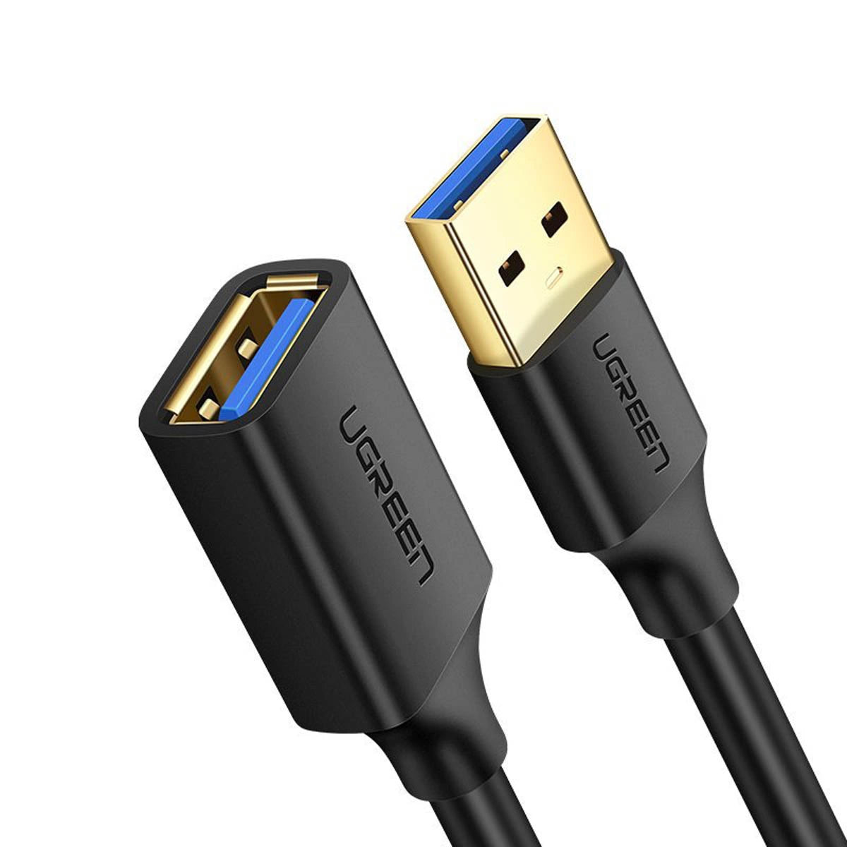 Ugreen USB-A (mandlig) - USB-A (kvindelig) adapter forlængelseskabel USB 3.0 5Gb/s 0.5m sort (US129)