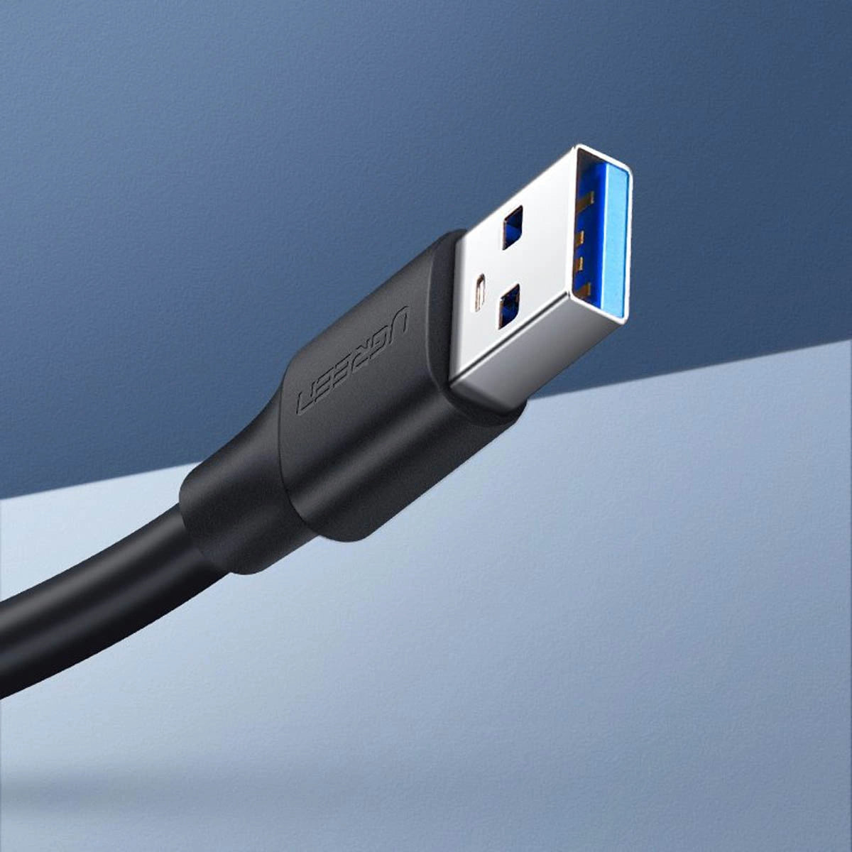 Ugreen USB-A (mandlig) - USB-A (kvindelig) adapter forlængelseskabel USB 3.0 5Gb/s 0.5m sort (US129)