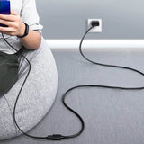 Ugreen USB-A (mandlig) - USB-A (kvindelig) adapter forlængelseskabel USB 3.0 5Gb/s 0.5m sort (US129)