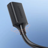 Ugreen USB-A (mandlig) - USB-A (kvindelig) adapter forlængelseskabel USB 3.0 5Gb/s 0.5m sort (US129)