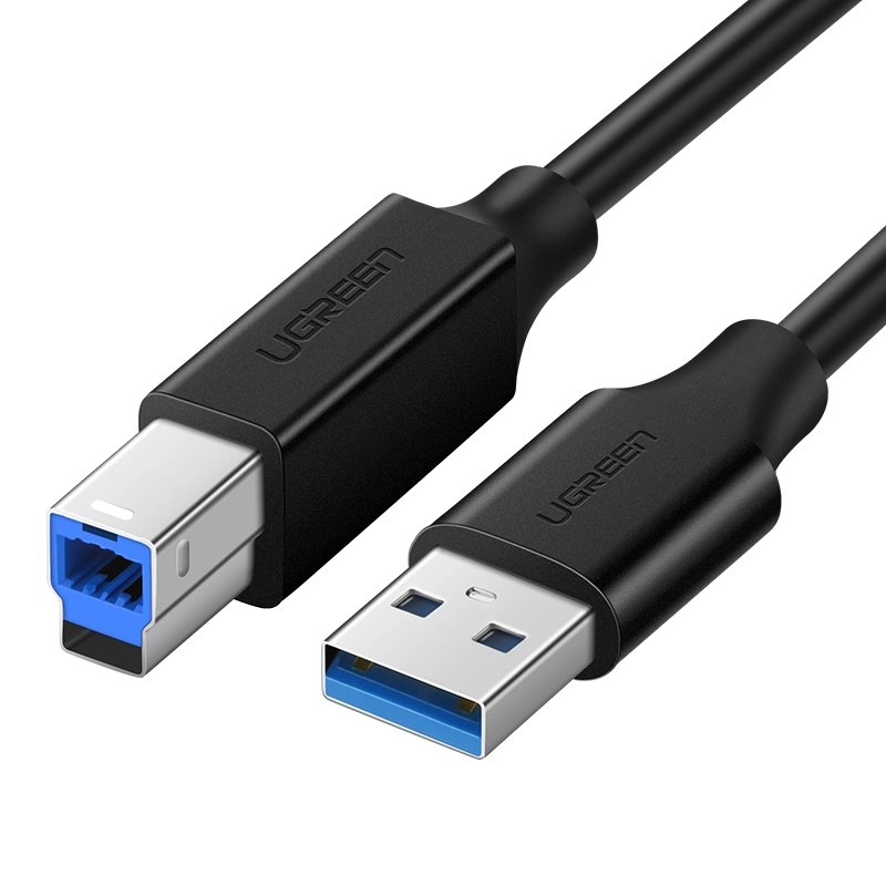Ugreen US210 10372 Printerkabel USB-A 3.0 / USB-B 5Gbps 2m - sort