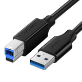 Ugreen US210 10372 Printerkabel USB-A 3.0 / USB-B 5Gbps 2m - sort