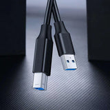 Ugreen US210 10372 Printerkabel USB-A 3.0 / USB-B 5Gbps 2m - sort