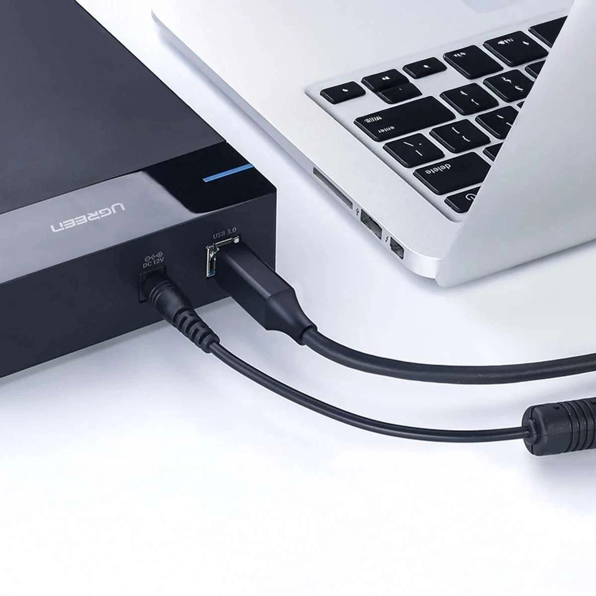 Ugreen US210 10372 Printerkabel USB-A 3.0 / USB-B 5Gbps 2m - sort