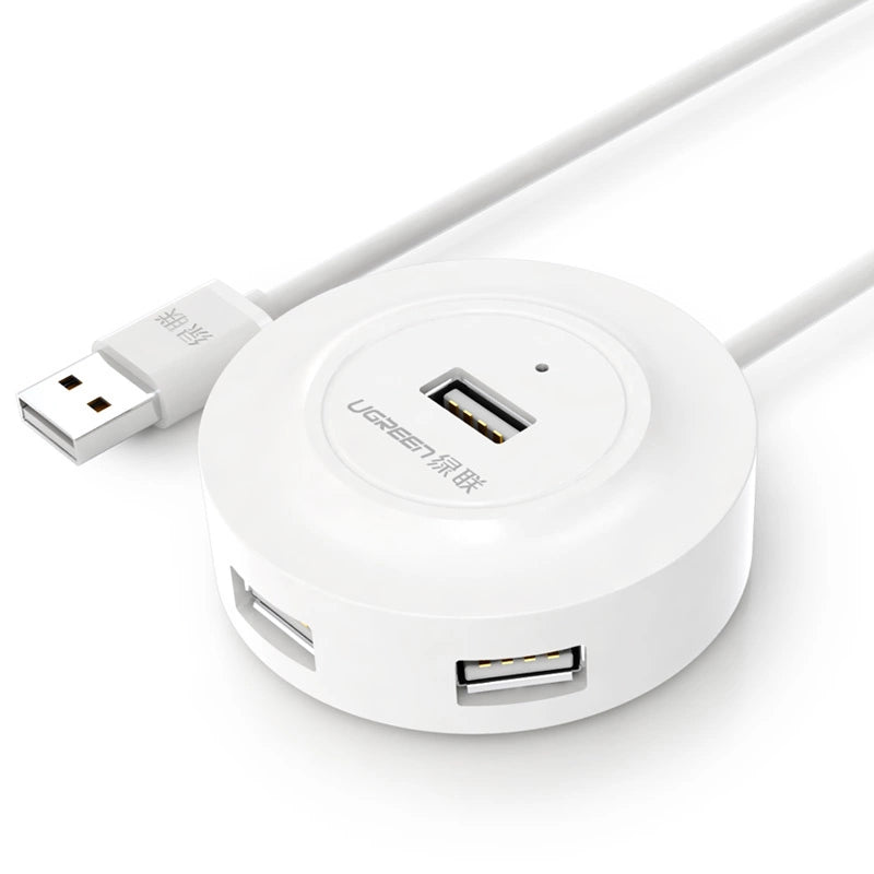 Ugreen HUB USB2.0 4x USB-A 480Mbps 1m hvid (CR106)