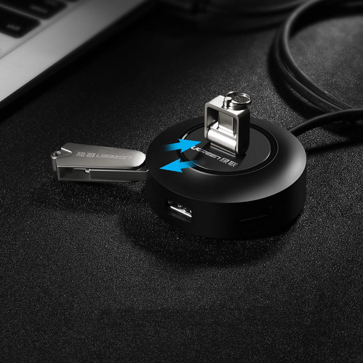 Ugreen HUB USB2.0 4x USB-A 480Mbps 1m hvid (CR106)
