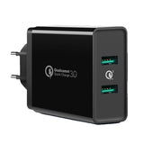 Ugreen oplader 2xUSB-A 36W QC3.0 sort (CD161)