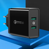 Ugreen oplader 2xUSB-A 36W QC3.0 sort (CD161)