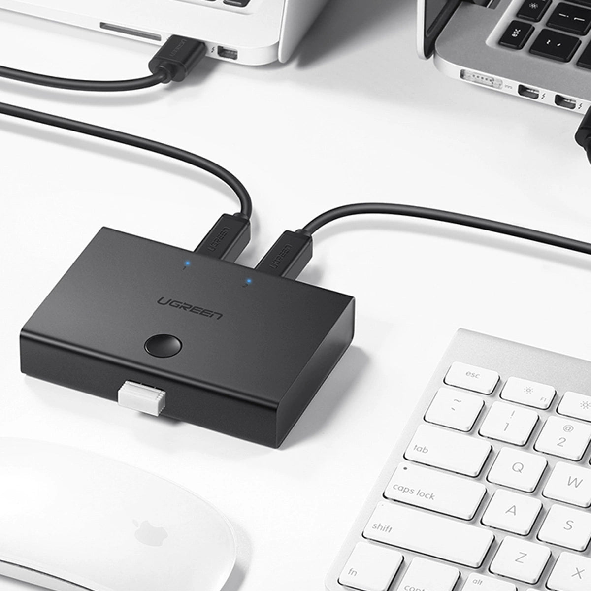 Ugreen switch switch 2xUSB-B - USB-A sort (30345)