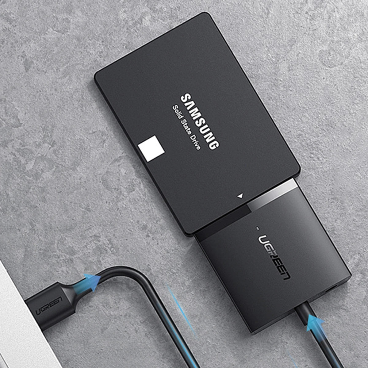 Ugreen USB3.0 adapter til 2,5' / 3,5' SATA disk sort (CM257)