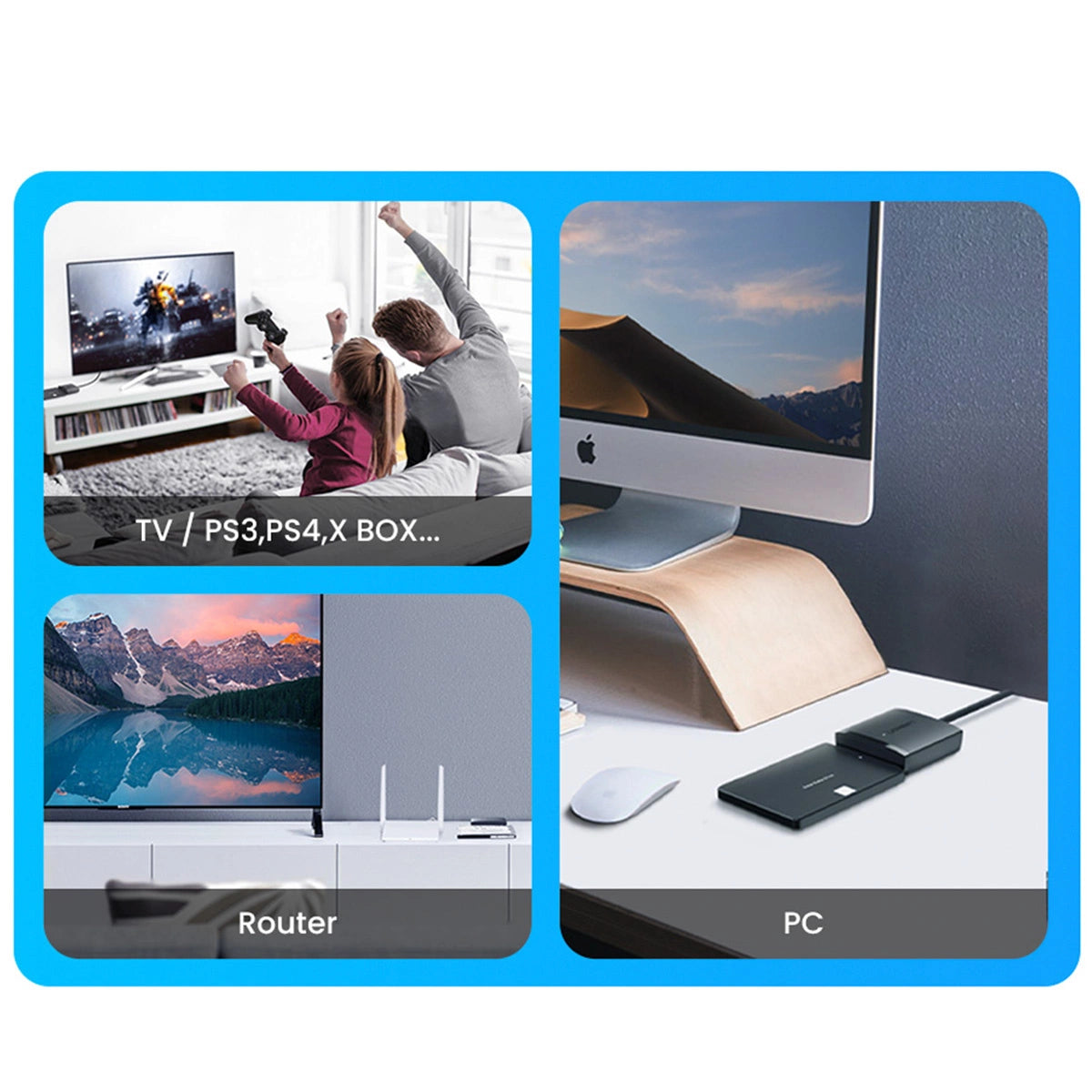 Ugreen USB3.0 adapter til 2,5' / 3,5' SATA disk sort (CM257)