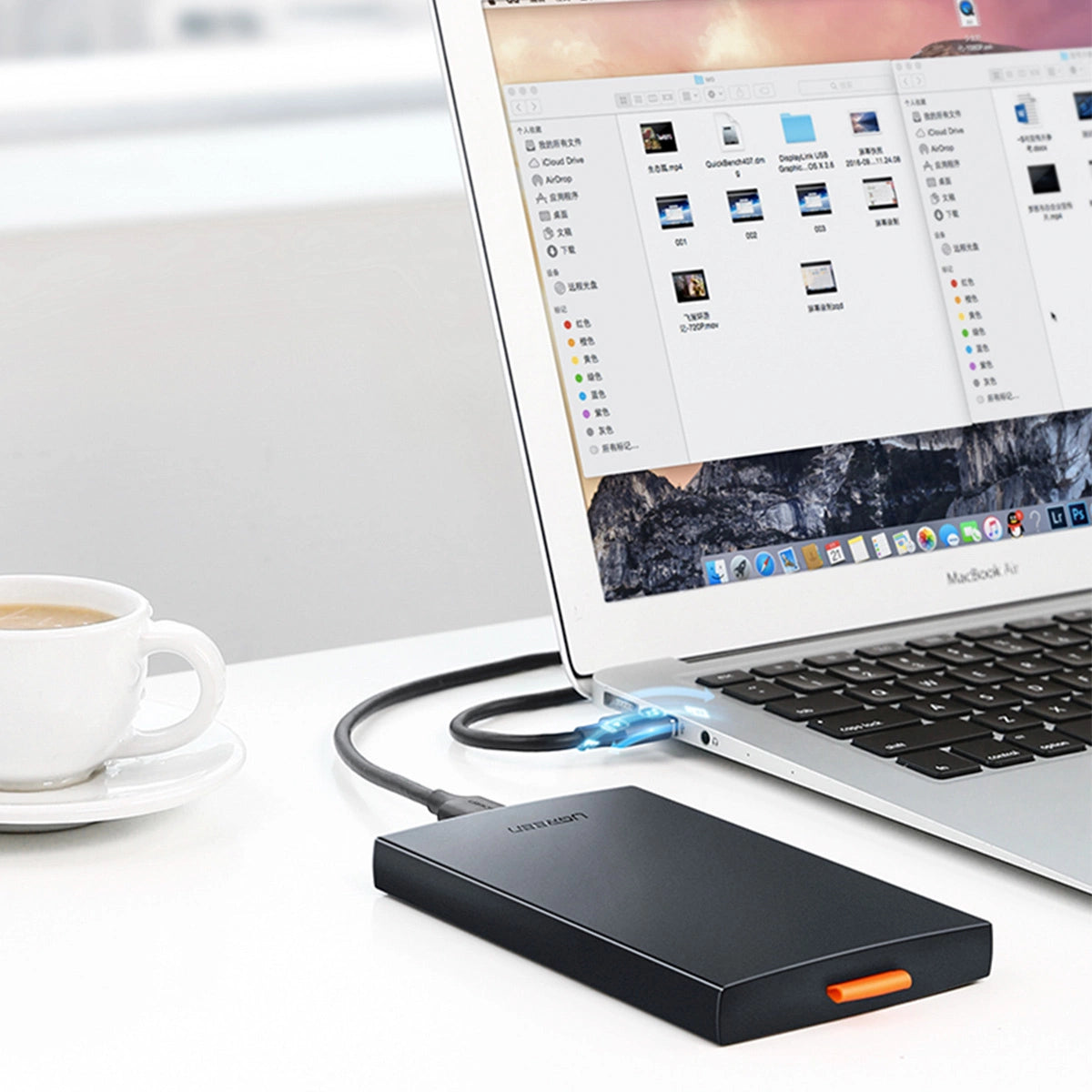 Ugreen SSD/HDD 2.5 og USB 3.0 SATA sort (CM237)