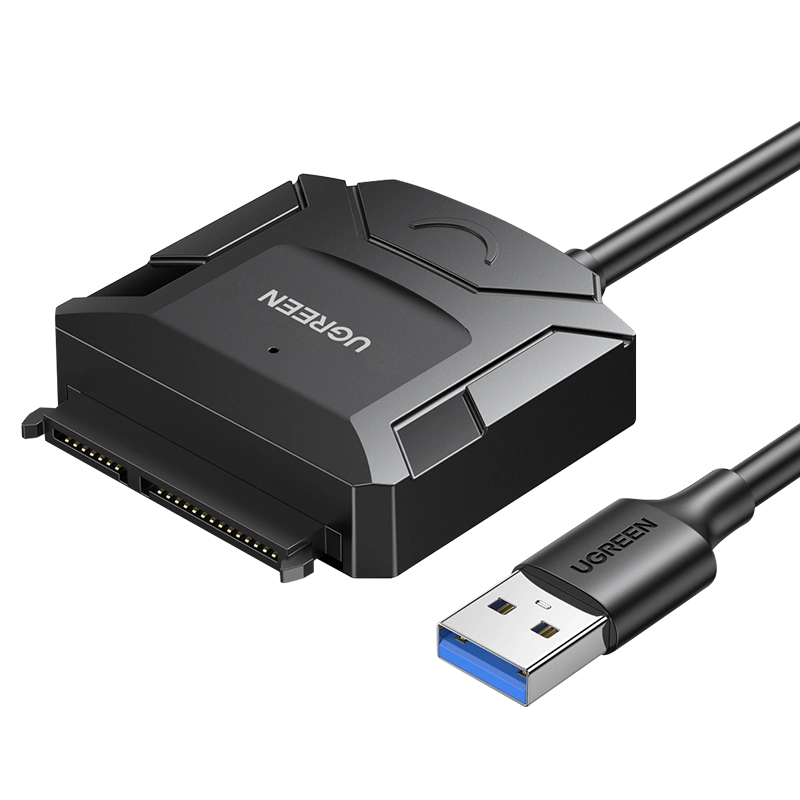 Ugreen adapterkabel til 2,5' / 3,5' drev (USB-A 3.0 - SATA) sort (CR108)