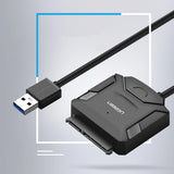Ugreen adapterkabel til 2,5' / 3,5' drev (USB-A 3.0 - SATA) sort (CR108)