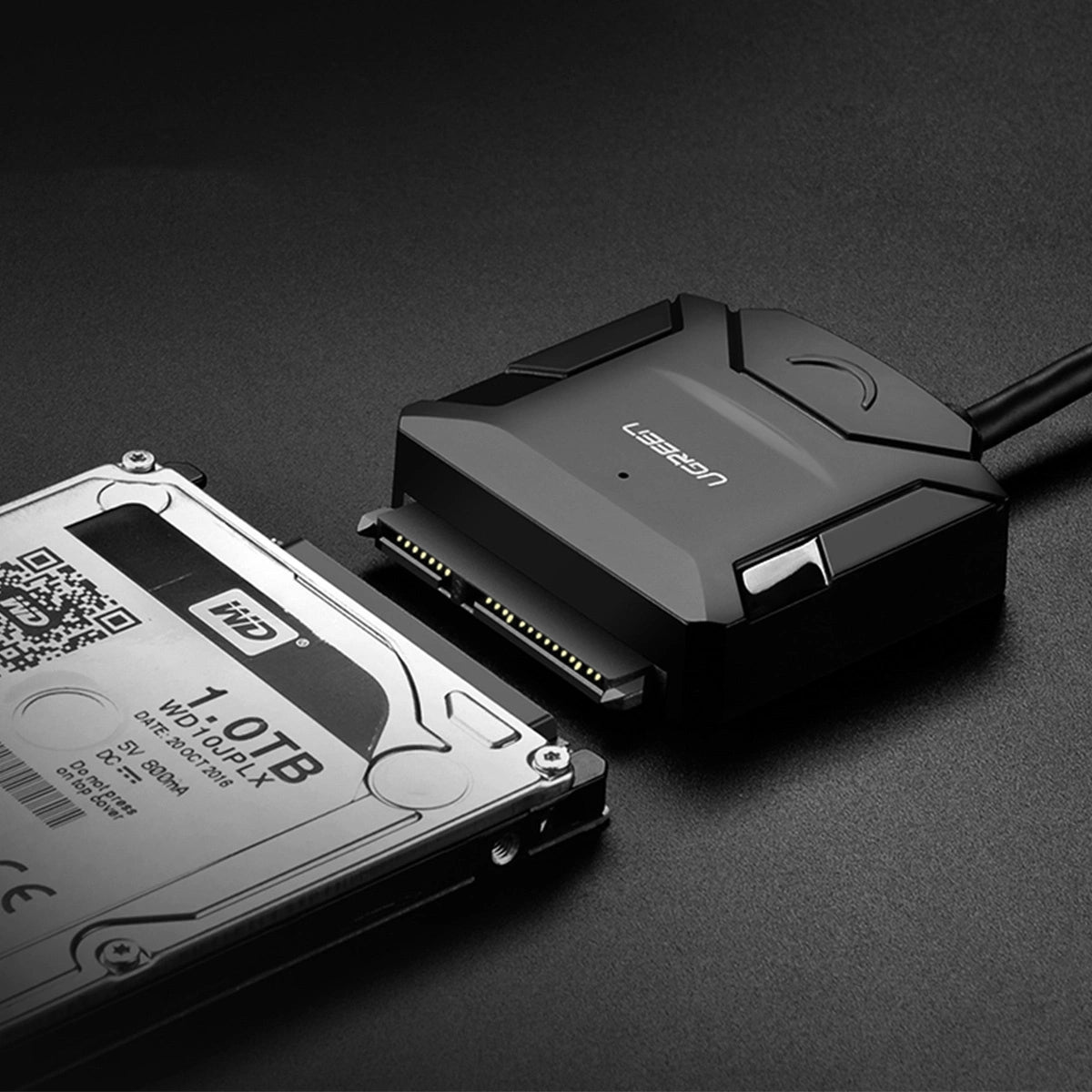 Ugreen adapterkabel til 2,5' / 3,5' drev (USB-A 3.0 - SATA) sort (CR108)